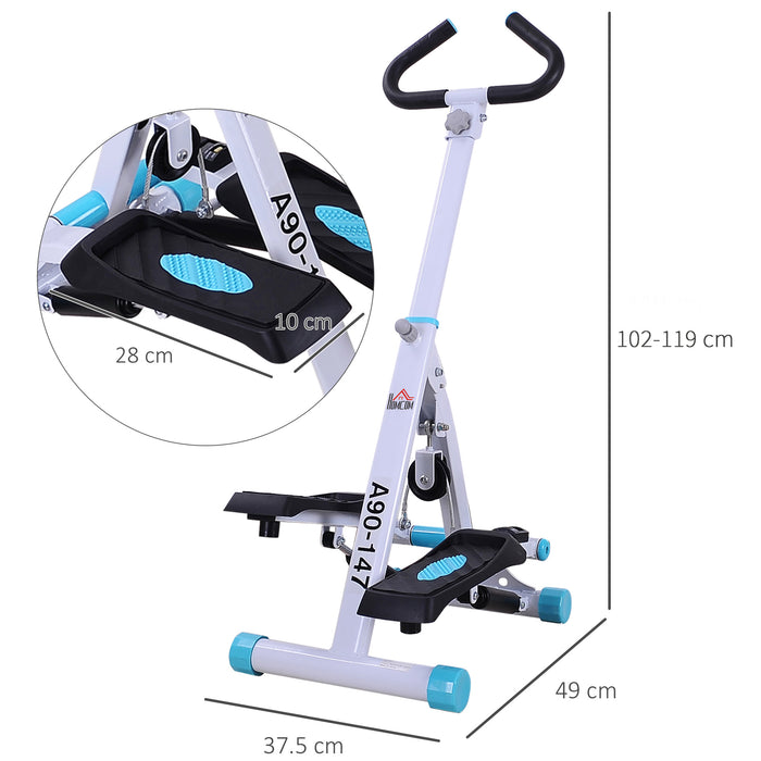 Stepper with Handle and Hand Grips - Cardio Workout Fitness Machine for Aerobic Exercise - Ideal for Home Gym Fitness Enthusiasts