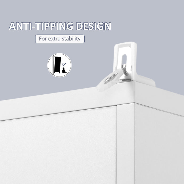 Freestanding Tall Bathroom Cabinet with Mirror - Adjustable Shelving and Mirror-Tallboy Storage Unit - Ideal for Organizing Toiletries and Linens