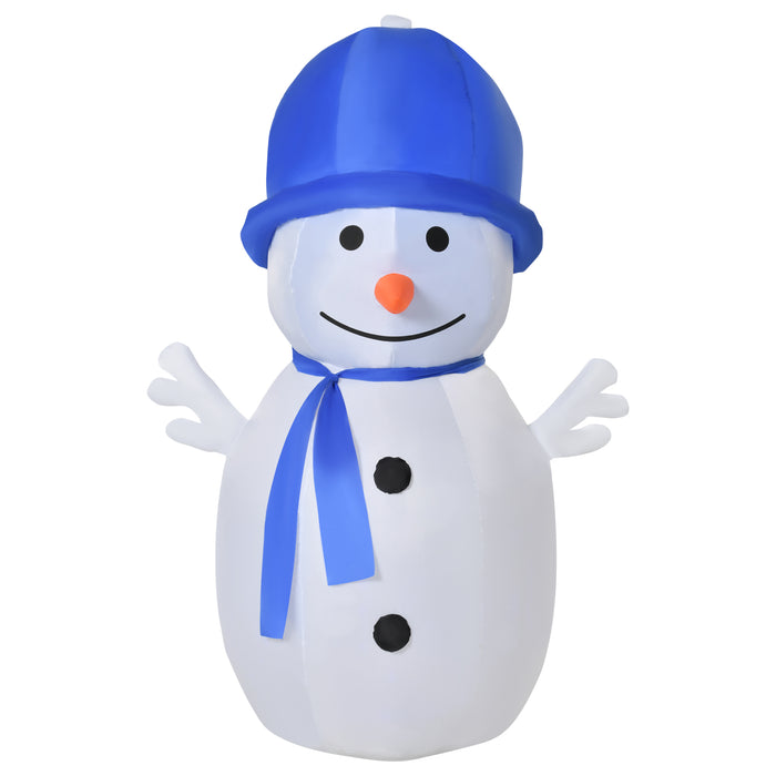 Inflatable Snowman with LED Lights - 1.8m Tall Christmas Outdoor/Indoor Decor - Festive Display for Home, Garden, and Lawn