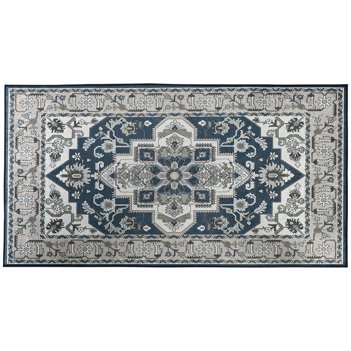 Vintage Persian Rugs - Boho Bohemian Large Area Carpet for Living Room, Bedroom, Dining | 80x150 cm in Grey - Home Decor Enhancement for Stylish Interiors