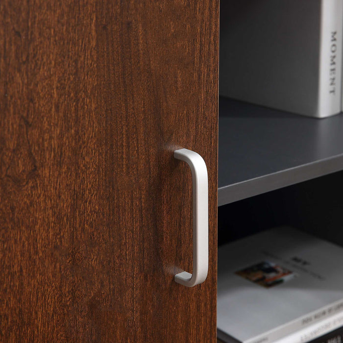 Mobile File Cabinet on Wheels - Legal & Letter-Sized Filing System with Printer Stand - Wooden Storage Solution for Home Office Organization