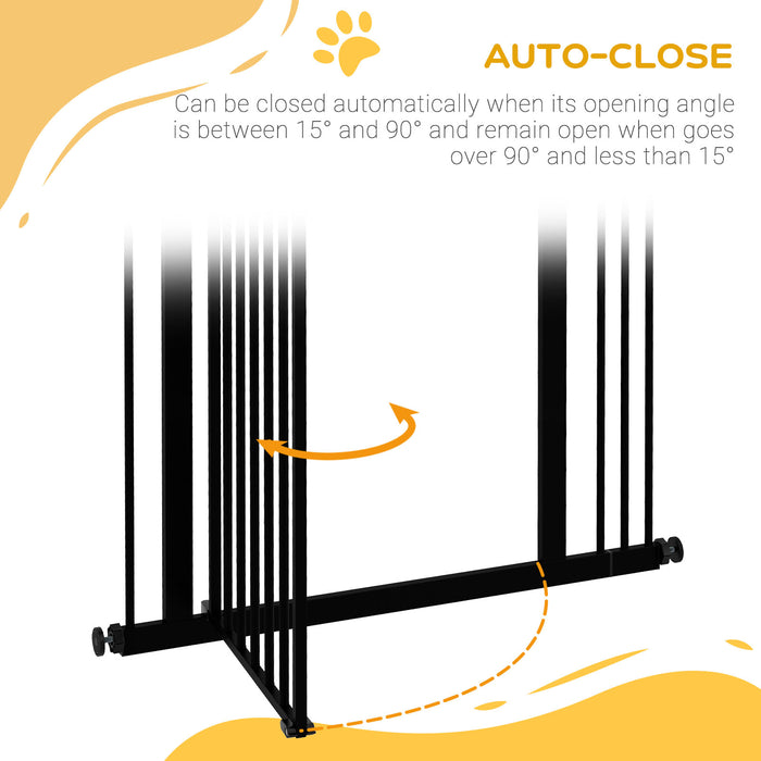 Metal Pet Safety Gate - Dog and Puppy Secure Barrier, Folding Design, Easy Installation - Ideal for Home Containment and Room Division