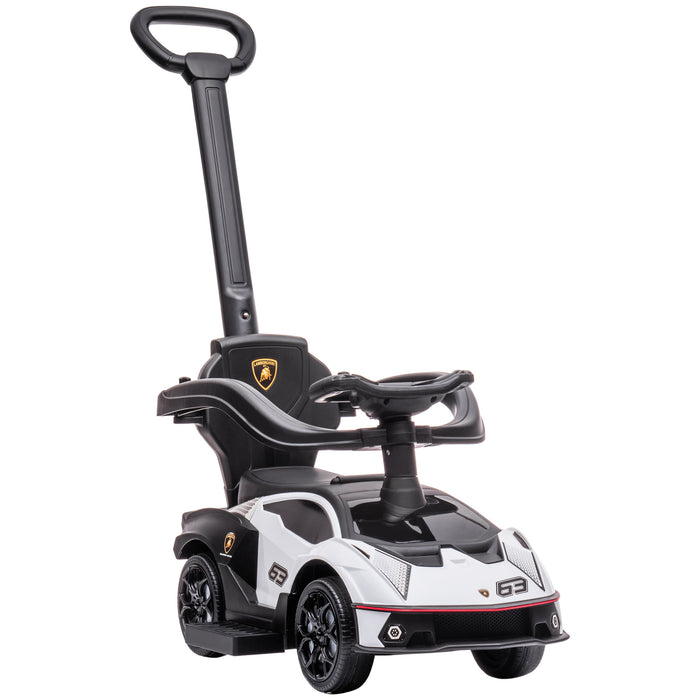 Essenza SCV12 - 2-in-1 Push and Ride Baby Car with Horn and Engine Sounds - White, Fun and Engaging for Toddlers