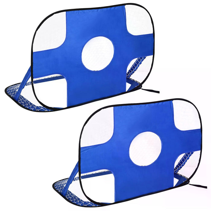 Kids 2-in-1 Soccer Pop-Up Goal - Dual-Function Target and Net for Backyard Sports - Ideal for Youth Practice & Outdoor Play