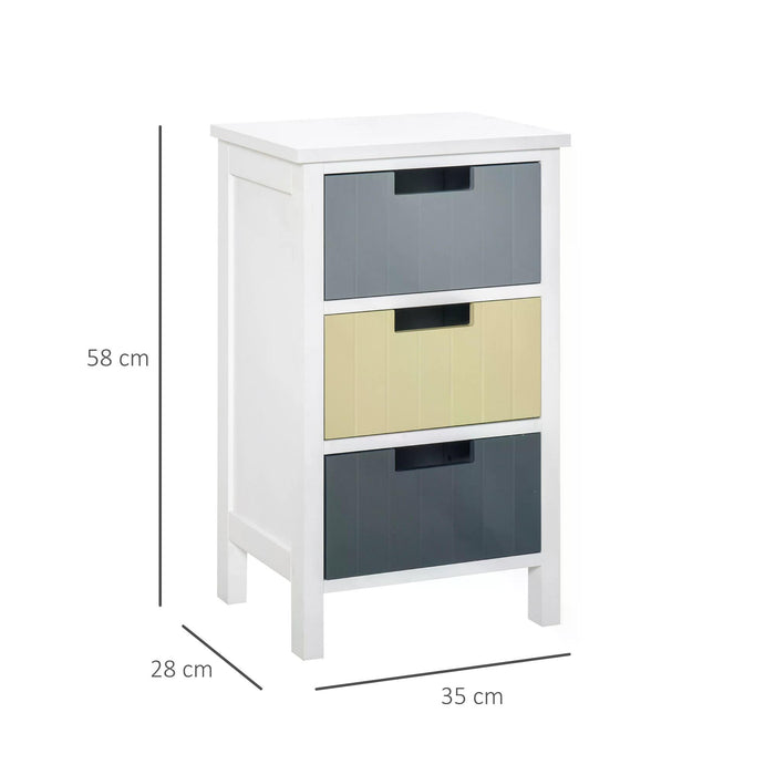 3-Drawer Storage Tower with Elegant Wood Top - Versatile Dresser Chest and Organizer for Closet, Bedroom, Nursery, and Hallway - Space-Saving Solution for Home Organization