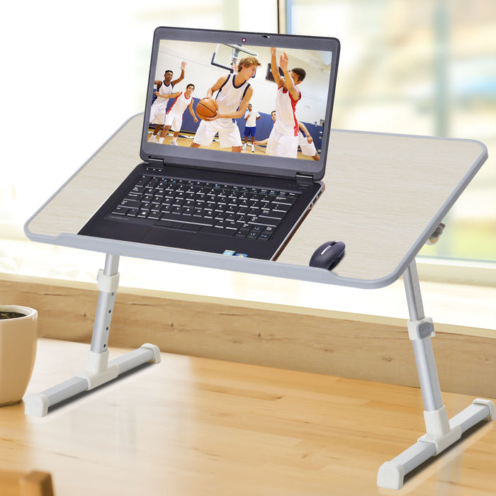 Foldable Laptop Stand - Height & Angle Adjustable Notebook PC Desk for Bed - Portable Workspace Solution for Remote Workers and Students