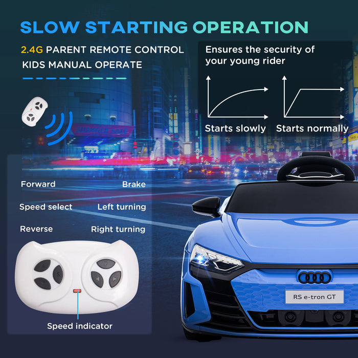 Audi Official Kids' Electric Ride-On Vehicle - 12V Battery-Powered Car with Suspension, LED Lights & Music - Remote-Controlled Toy for Safe & Fun Play