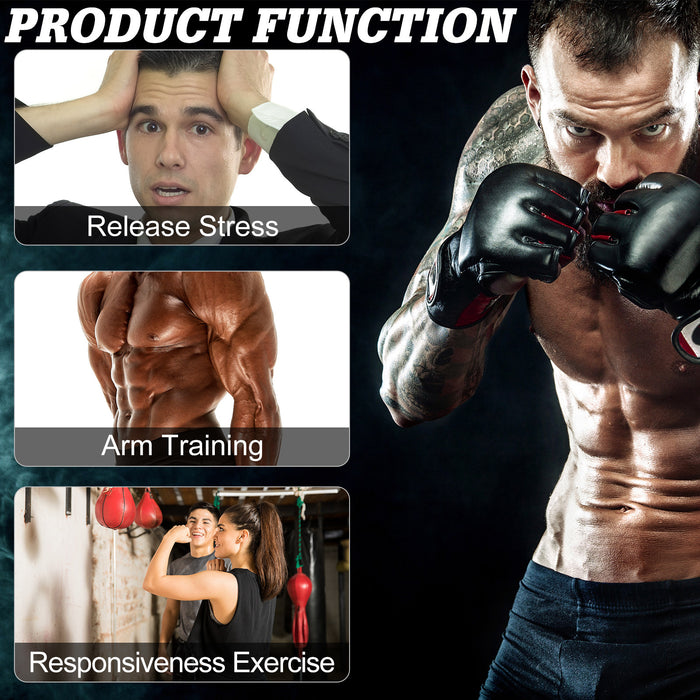 Pear Fast Boxing Set - Complete Wall-Mounted Punching Bag Kit with Platform, Pump & Accessories - Ideal for Home Gym & Fitness Training