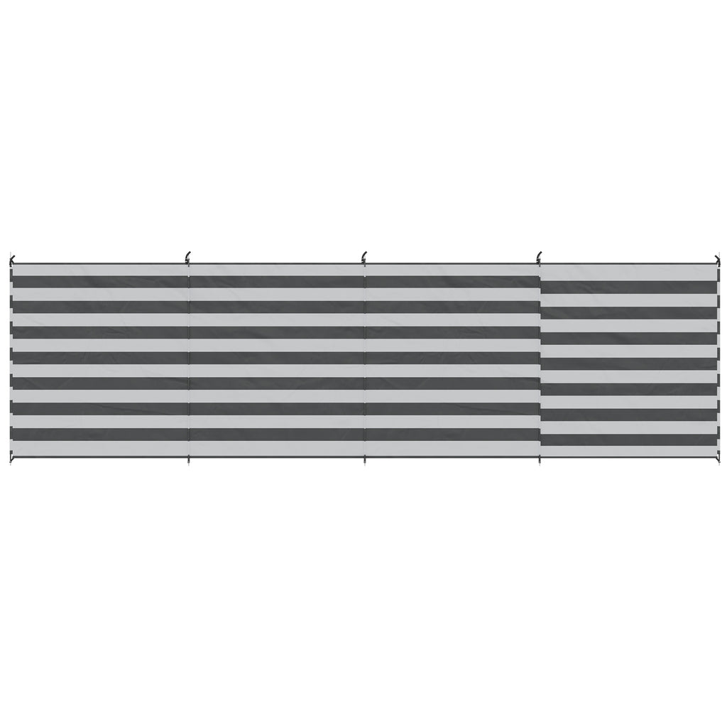 5 Pole Camping Windbreak - Beach Wind Shield Shelter with Steel Poles, Carry Bag, 540cm x 150cm - Perfect for Outdoor Privacy and Caravan Protection