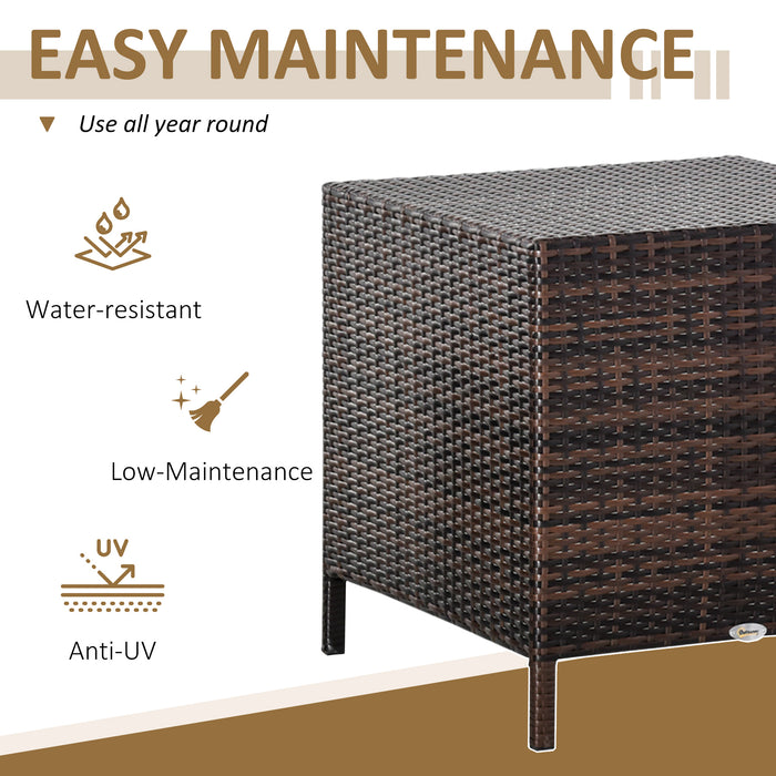 Rattan Tea Table Set - 3-Piece Wicker Nesting Tables for Patio & Garden - Stylish Outdoor Side Tables for Entertaining & Relaxation