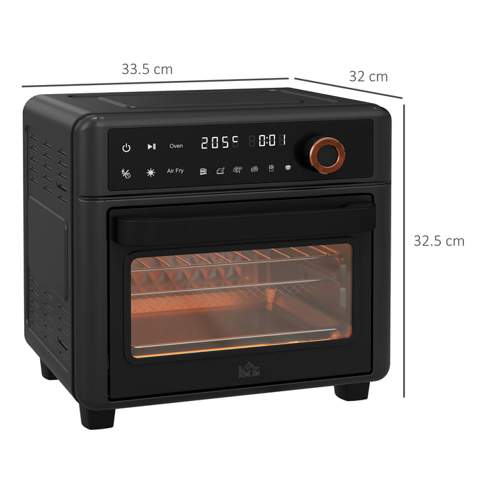 13L Mini Air Fryer Oven - Multifunction Countertop Convection with 12 Presets, Adjustable Temperature and Timer, 1200W - Ideal for Health-Conscious Cooking and Baking Enthusiasts