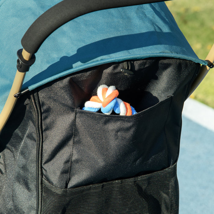 Oxfoad Compact Dog Stroller - Weather-Resistant Pet Carrier with Rain Cover for Small Dogs - Ideal for Miniature Breeds & Outdoor Adventures