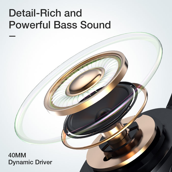 BlitzWolf BW-HP6 - Wireless ANC Bluetooth Headset with 40mm Large Drivers and AAC Audio - Ideal for Noise Cancelling, 70h Playtime, Portable with Mic