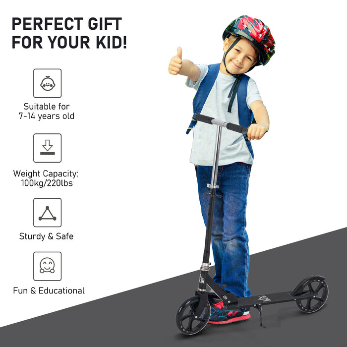 Adjustable Height Kids Scooter for 3-8 Years Old - Foldable, Rear Brake, Ride-on Toy - Ideal for Boys & Girls Outdoor Fun