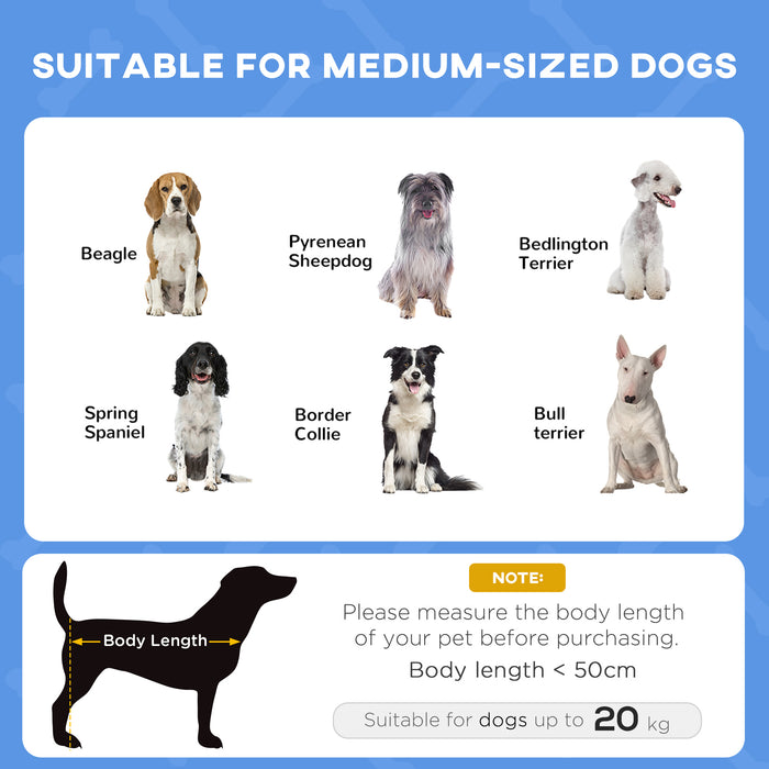 Elevated Pet Cot with Canopy - Waterproof Raised Dog Bed with UV Protection, Breathable Mesh Design - Perfect Outdoor Lounger for Medium Dogs