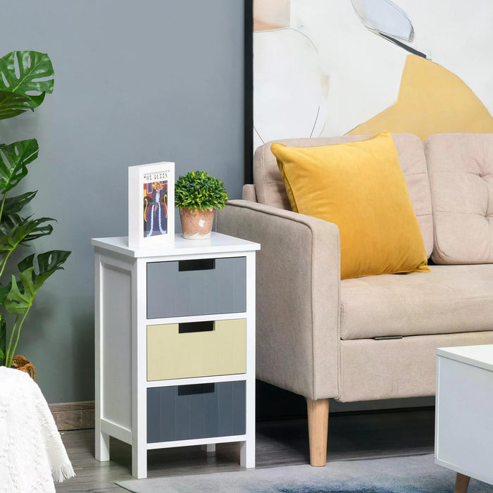 3-Drawer Storage Tower with Elegant Wood Top - Versatile Dresser Chest and Organizer for Closet, Bedroom, Nursery, and Hallway - Space-Saving Solution for Home Organization