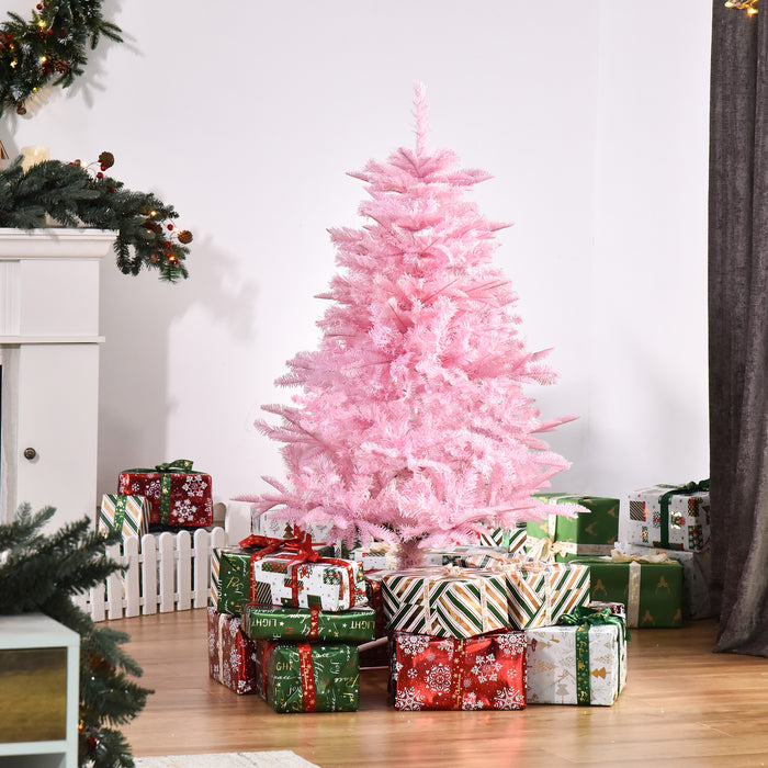 4FT Automatic Pop-Up Artificial Christmas Tree - Easy Setup Xmas Holiday Decor with Stand, Pink - Perfect for Home and Party Festivities