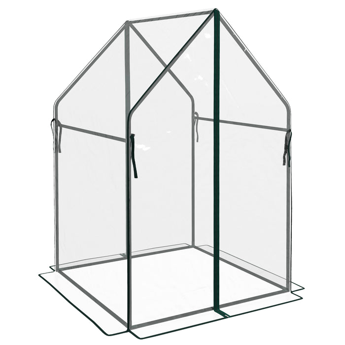 Portable Tomato Growhouse - Mini Greenhouse with Dual Zippered Doors, 90x90x145cm - Ideal for Indoor/Outdoor Gardening