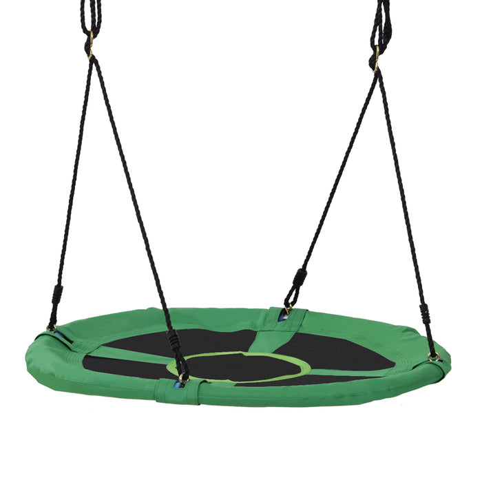 Kids Nest Swing Seat - 40 Inch 100 cm Round Tree Swing with Adjustable Rope for Backyard Garden - Outdoor Play & Activity Equipment for Children