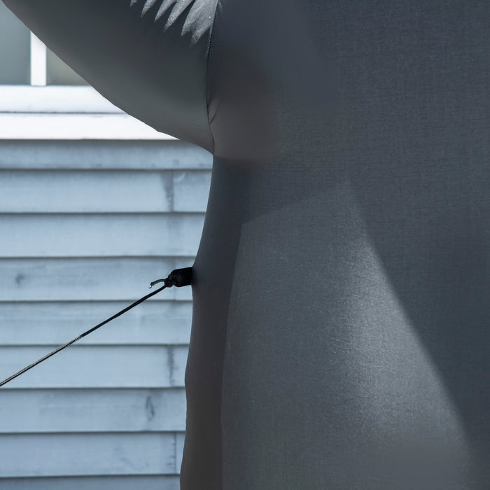 Inflatable 8-Foot Penguin with Merry Christmas Banner - LED-Lit Holiday Lawn Ornament - Festive Outdoor & Indoor Decoration for Yards and Parties