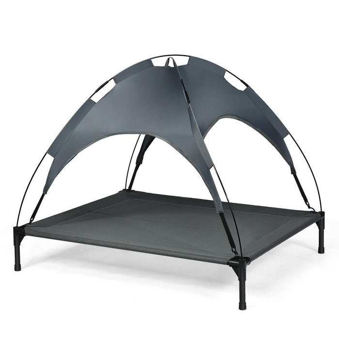 Elevated Pet Sleeper - Removable Canopy Bed for Dogs and Cats - Perfect for Indoor and Outdoor Use, Provides Shade and Comfort for Your Furry Friends