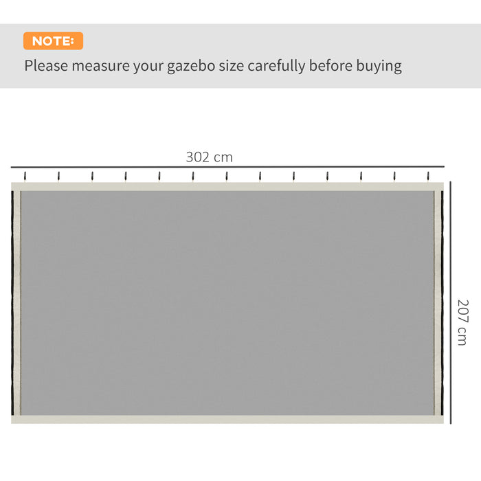 10 x 10ft Gazebo Replacement Mesh Netting - 4-Panel Mosquito Screen Walls with Zippers - Ideal for Outdoor Patio Protection