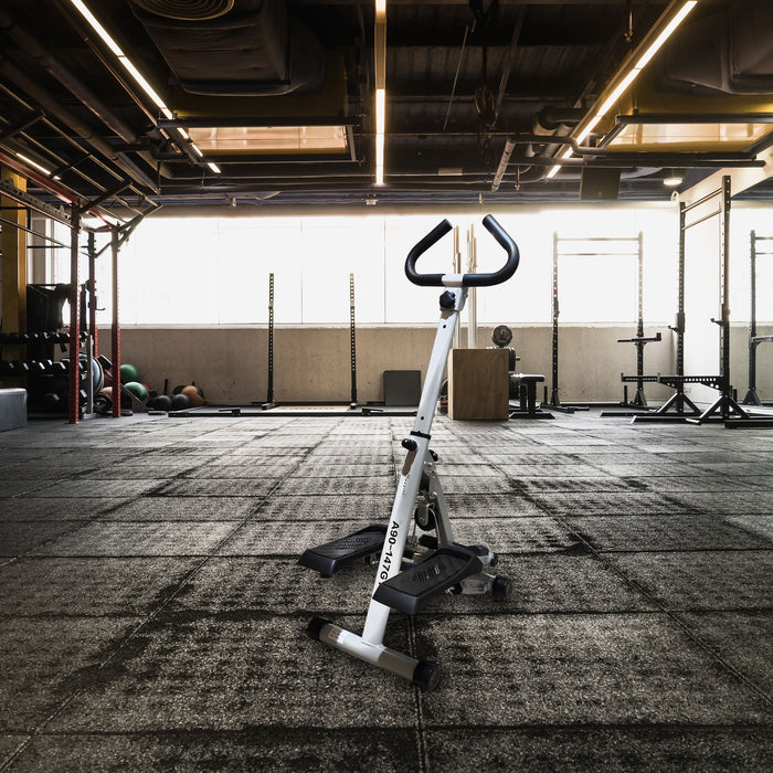 Stepper with Handle and Hand Grips - Compact Fitness Machine for Aerobic Workouts - Ideal for Home Gym and Cardio Training