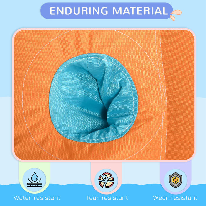 6-in-1 Shark-Themed Inflatable Play Center - Bouncy Castle, Water Park, Slide, Pool, Trampoline with Blower - Ideal for Kids Aged 3-8 Years