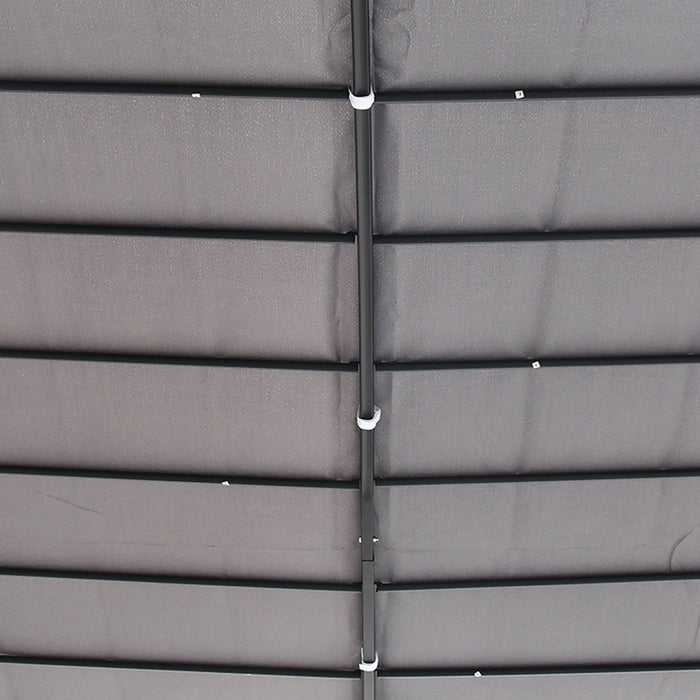 Freestanding Garden Gazebo - 3x3m Metal Wall Awning Canopy in Grey - Outdoor Shelter for Patio and Entertaining