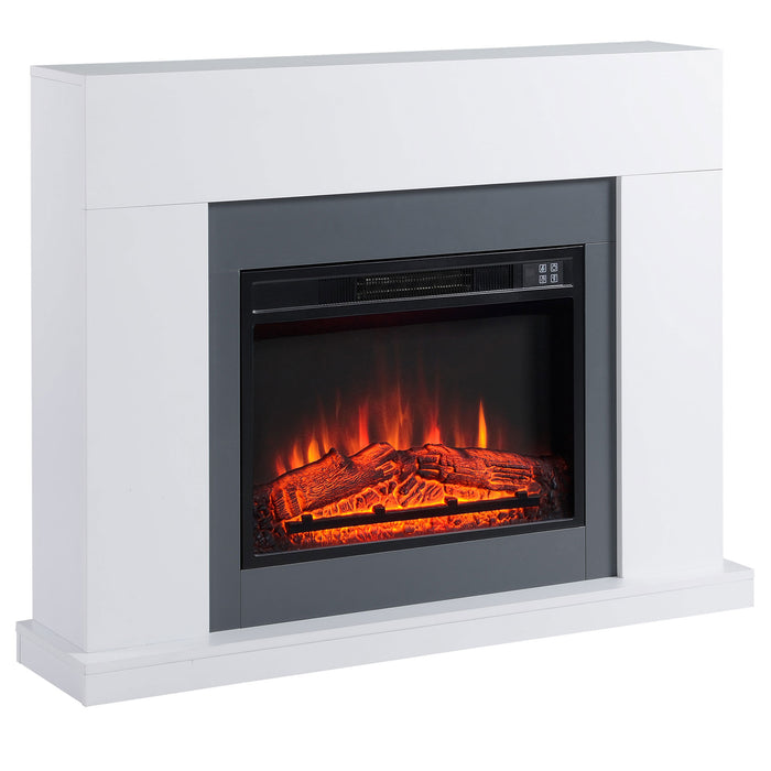 2000W Electric Fireplace Suite with LED Display - Freestanding Heater with Remote & Overheat Protection - Cozy Warmth for Home Ambiance