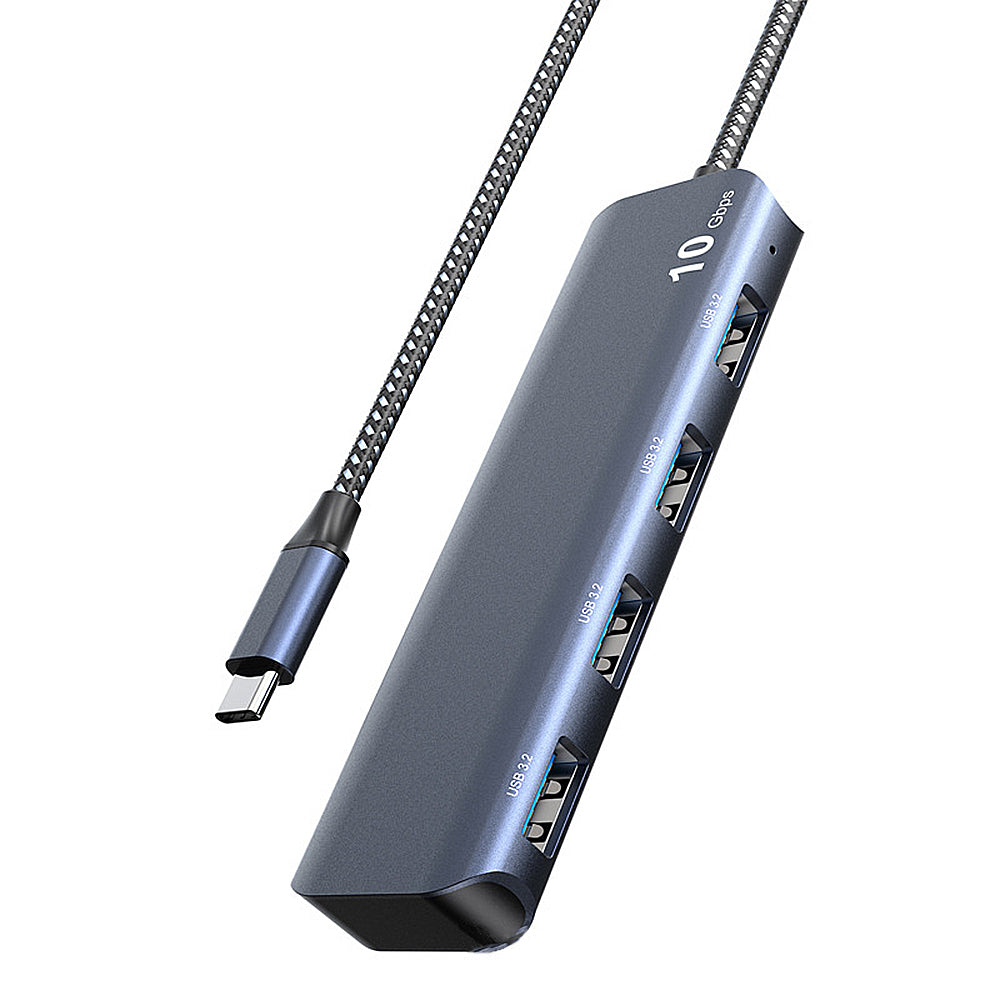 USB Hub Type-C Docking Station - 4-in-1 with 4 USB3.2 100Gbps Ports, Splitter Adaptor - Perfect for PC Computer Laptop Users