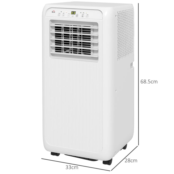 7000 BTU Portable Air Conditioner - Cools Rooms up to 15m², Dehumidifier Function, 24-Hour Timer, Easy Mobility with Wheels - Ideal for Small Rooms and Offices