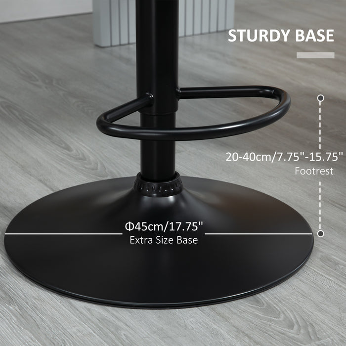 Velvet Touch Swivel Barstools with Backs - Set of 2, Adjustable Height, Metal Frame, Footrest, and Moulded Triangle Seat - Comfortable Seating for Kitchen, Bar, Entertainment Area