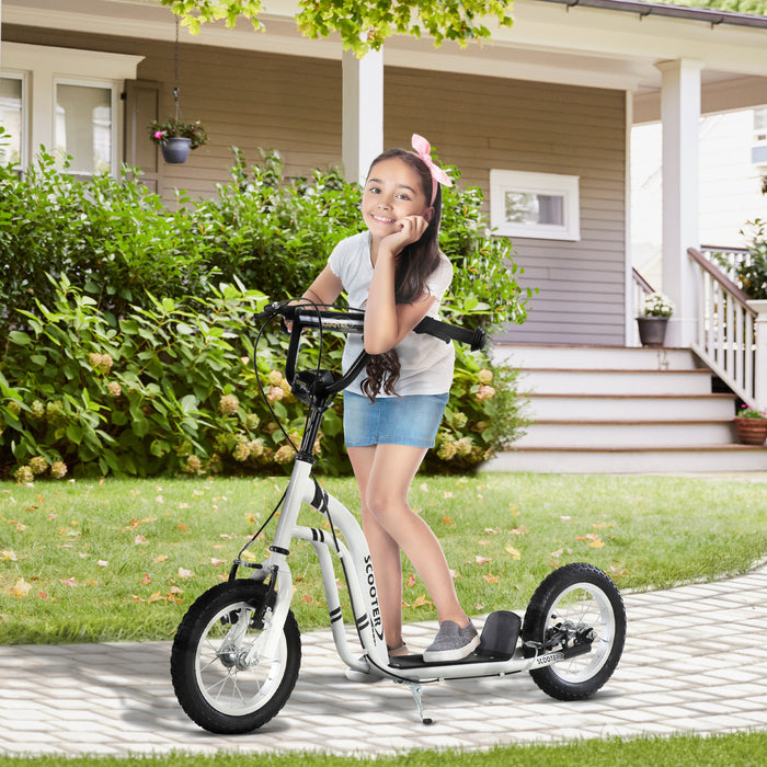 Youth Scooter with Dual Caliper Brakes - 12-Inch Inflatable Wheel Outdoor Ride-On Toy - Perfect for Kids Aged 5 and Up