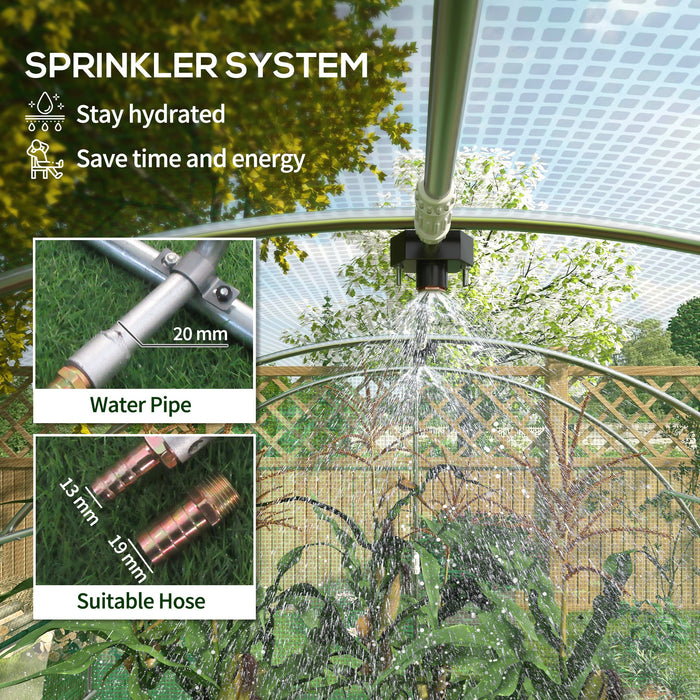 Polytunnel Greenhouse Sprinkler System - 4m x 3m Large Coverage - Ideal for Climate Control in Horticultural Structures
