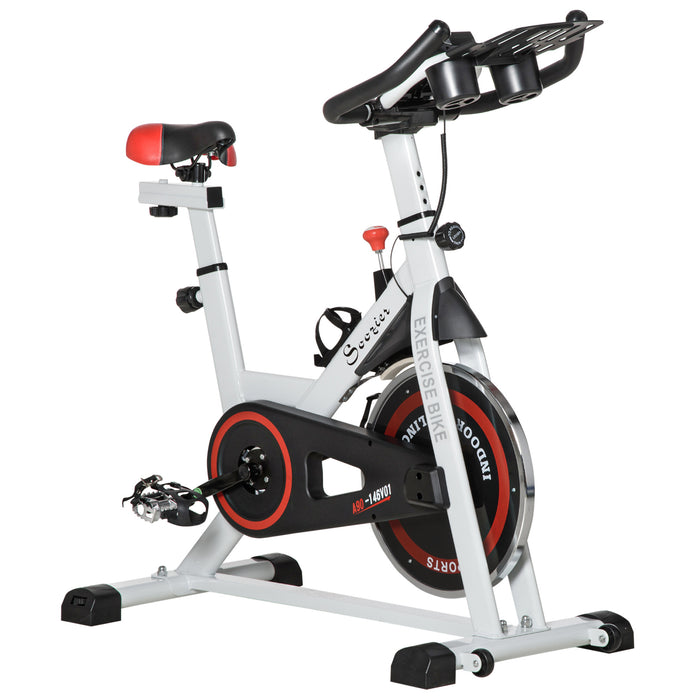 Stationary Indoor Exercise Bike - Adjustable Resistance & Comfortable Seat, Handlebars with LCD Display - Ideal for Home Cardio Workout and Training Cycling Machine