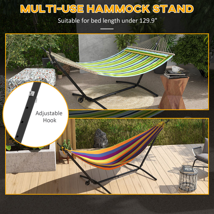 Portable 9.5ft Hammock Stand with Wheels - Adjustable Net Stand for String & Brazilian Hammocks - Includes Carry Bag for Easy Transportation