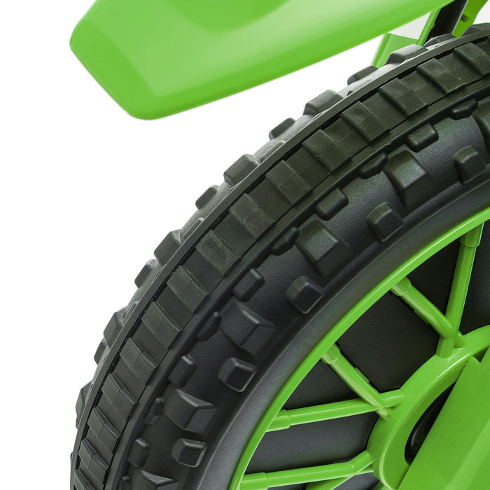 Kids Electric Motorbike with Training Wheels - 12V Battery-Powered Ride-On Motorcycle Toy, Green - Ideal for Children Aged 3-5 Years