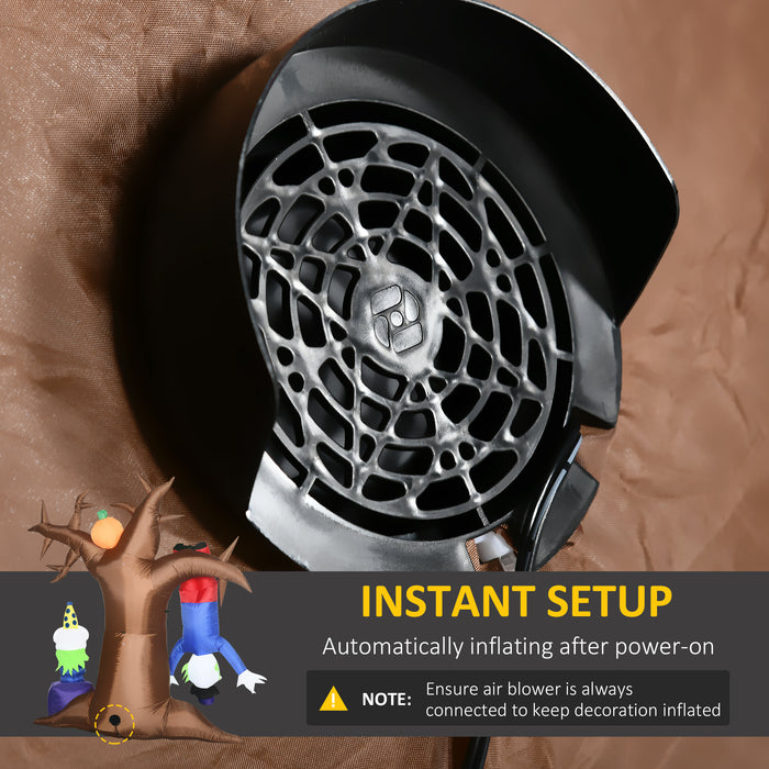 7ft Halloween Inflatable Tree with Ghosts and Clown Pumpkins - Next Day Delivery - Ideal for Spooky Yard Decorations