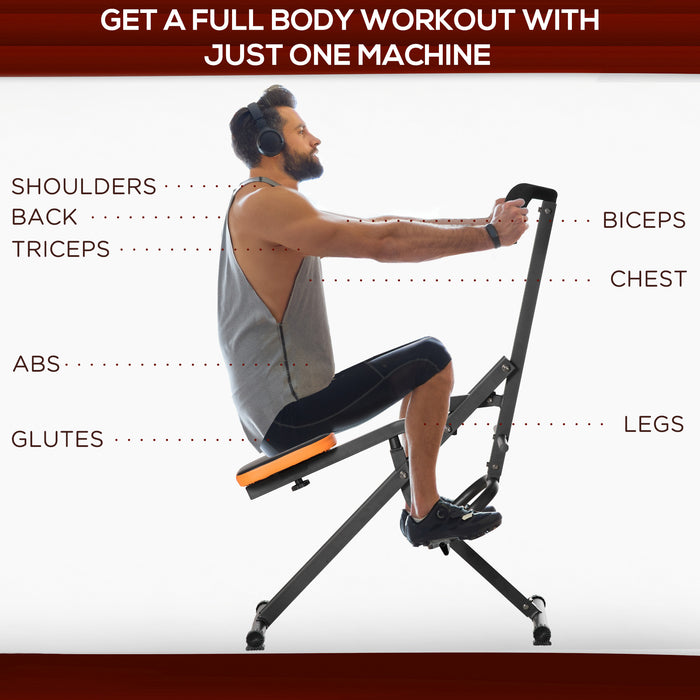 Whole Body Exercise Machine with Adjustable Seat - Full Body Workouts for Home Fitness - Ideal for Cardio and Strength Training