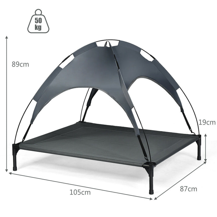 Elevated Pet Sleeper - Removable Canopy Bed for Dogs and Cats - Perfect for Indoor and Outdoor Use, Provides Shade and Comfort for Your Furry Friends