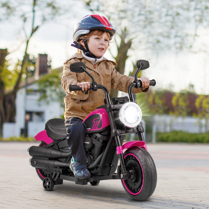 Battery-Powered Toddler Motorbike - With Training Wheels and Threaded Tires - Ideal First Ride for Little Adventurers