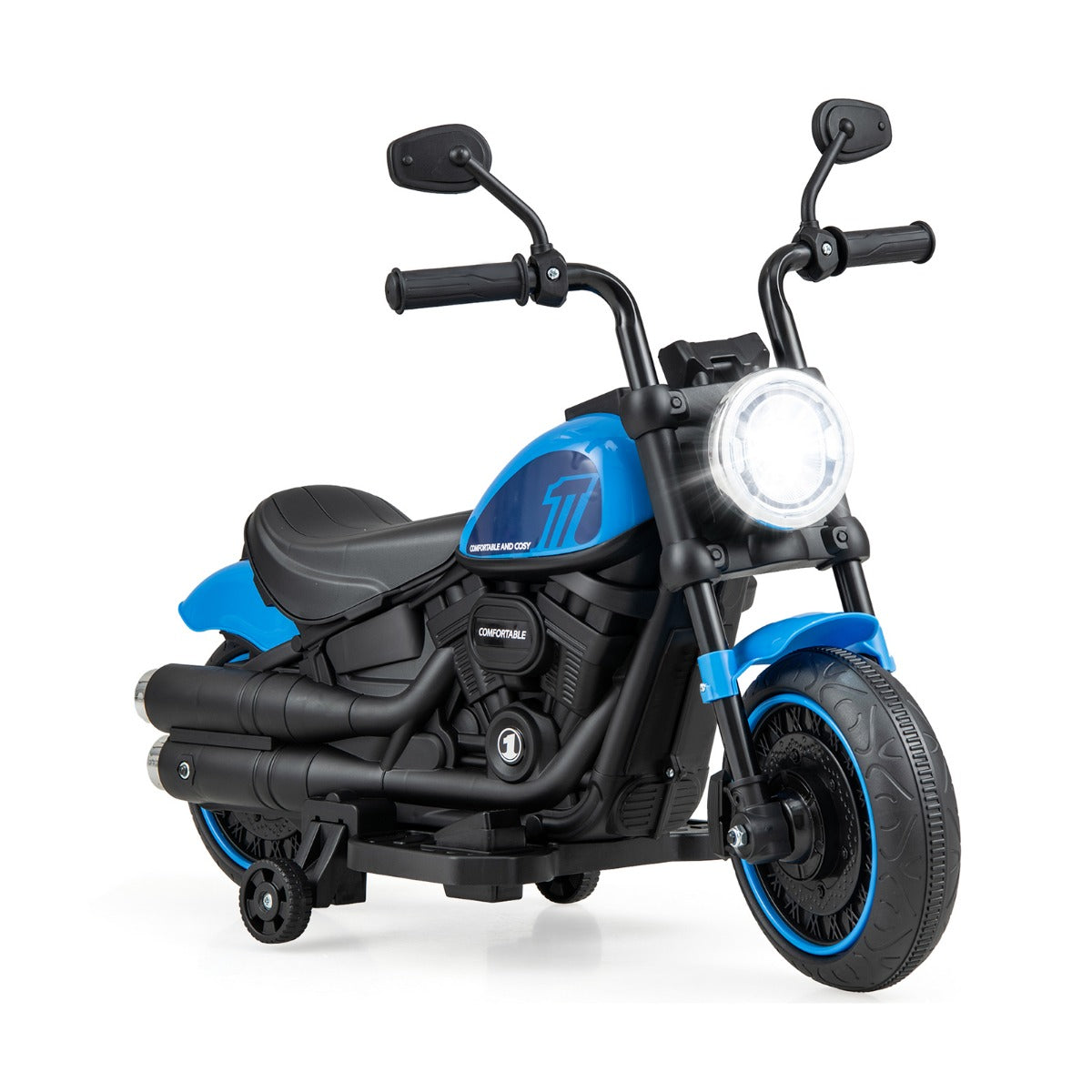 Battery-Powered Toddler Motorbike - With Training Wheels and Threaded Tires - Ideal First Ride for Little Adventurers