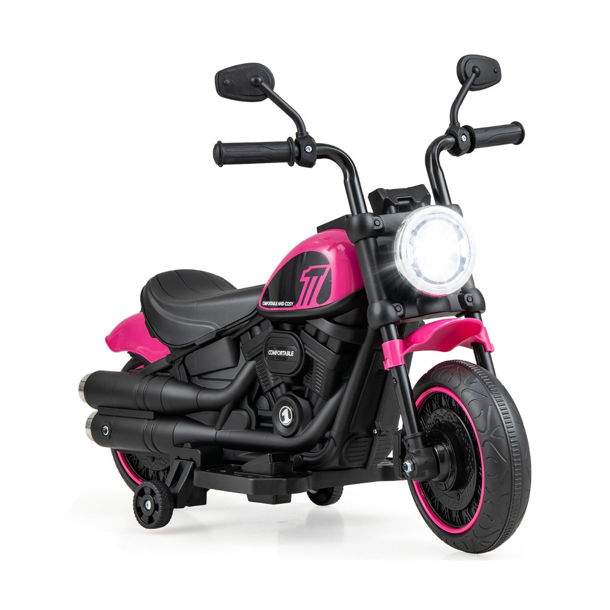 Battery-Powered Toddler Motorbike - With Training Wheels and Threaded Tires - Ideal First Ride for Little Adventurers