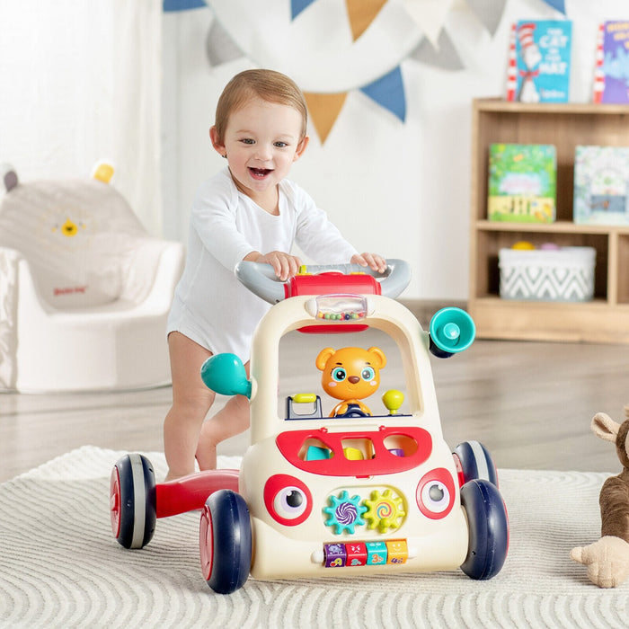 Baby Learning Walker 2-in-1 - Interactive Toddler Toy with Music and Light - Ideal for Infants Over 9 Months for Boosting Motor Skills