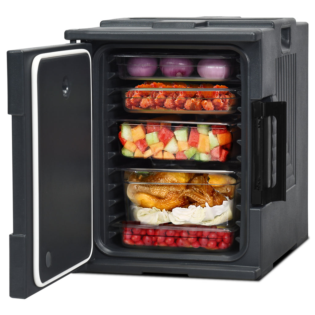Insulated Food Pan Carrier - Front-Loading Capability for 6 Full-Size Pans - Ideal for Caterers, Food Service Professionals and Large Gatherings