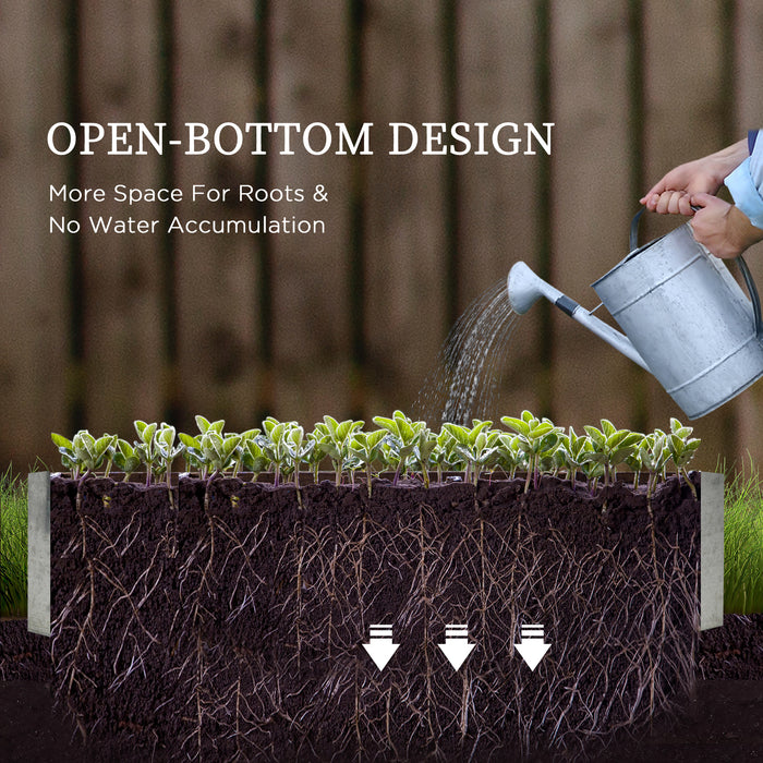 Galvanised Raised Garden Beds with Mini Greenhouse - Outdoor Planters with Cold Frame for Climate Control - Ideal for Growing Herbs and Vegetables