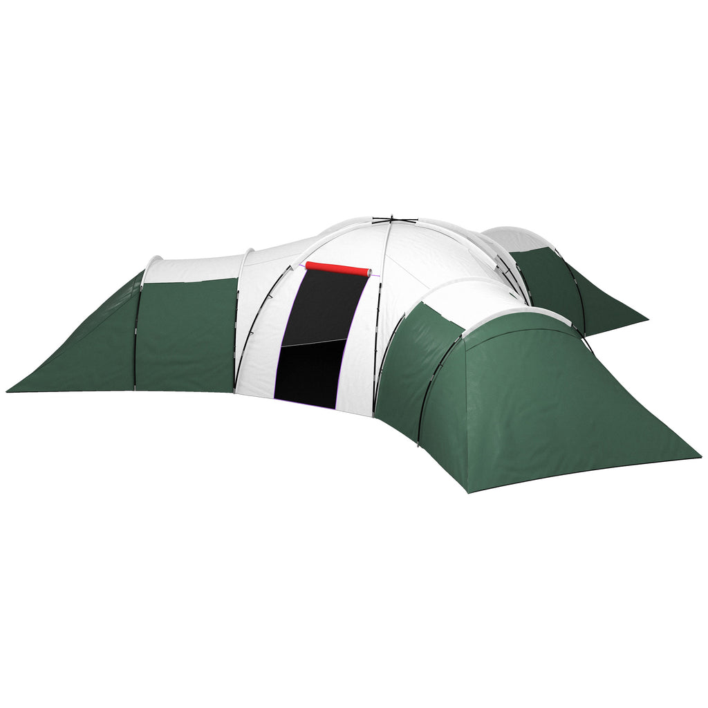 Large Family Camping Tent for 6-9 People - Multiple Bedrooms with Spacious Living Area - Complete with Essential Accessories