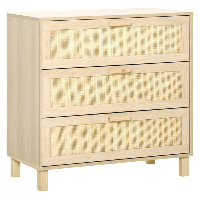3-Drawer Organizer - Wooden Freestanding Storage Unit with Spacious Cabinets - Ideal for Home Decluttering & Organization