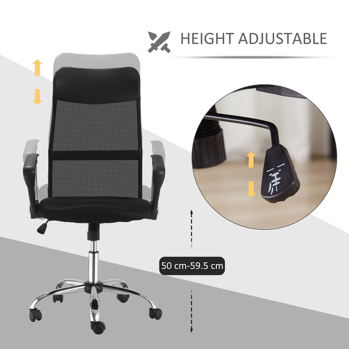 Adjustable Height Ergonomic Mesh Office Chair - Tilt Function Comfort Seating - Ideal for Extended Desk Use and Posture Support